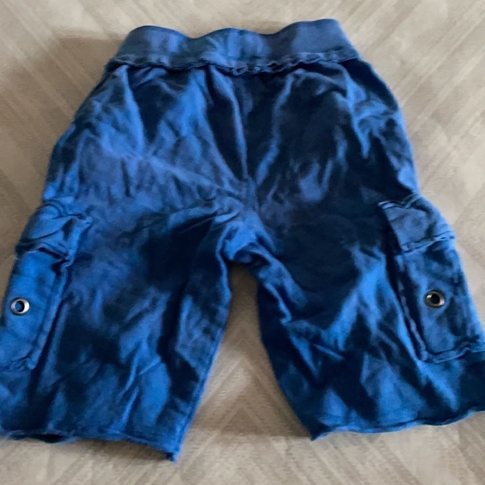 Mish Boys Blue Cargo Sweat Drawstring Shorts - Picture 5 of 6